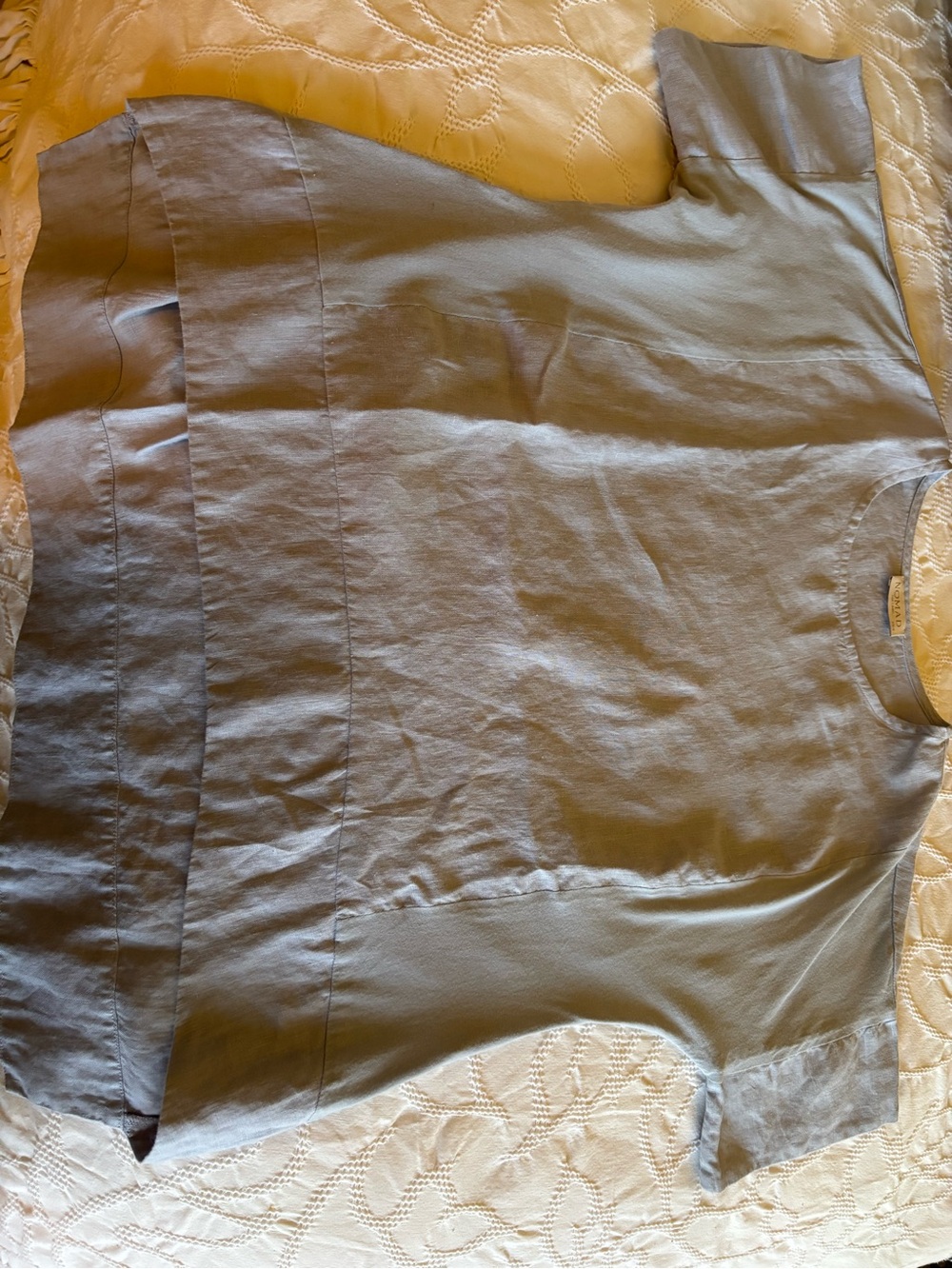 Nomad Slate Blue Short Sleeve Blouse